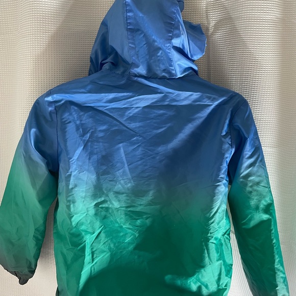 Cat & Jack wind breaker with hood blue,green color - Picture 4 of 4